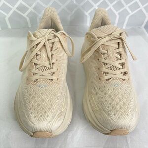Hoka One One Clifton 9 Athletic Shoes in Beige Men Size 9D F27223F